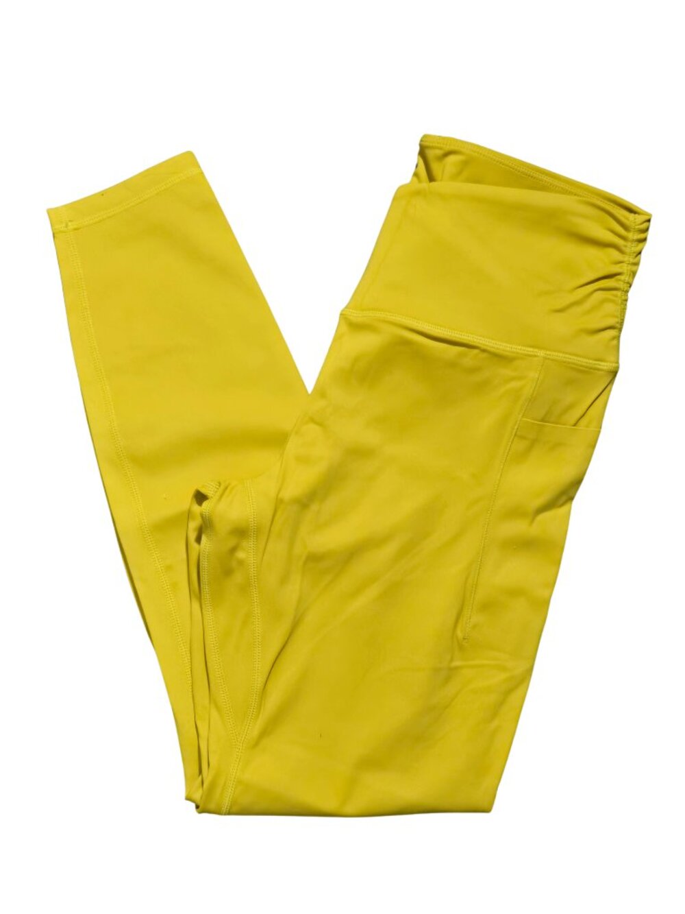 NWT | Ododos | Mustard Yellow High-Waisted Cross-Waist Leggings with Pockets | M